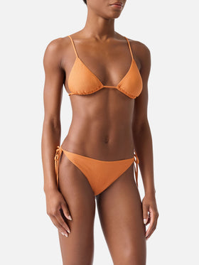 Bikini triangle Janet Virgo orange en lurex 