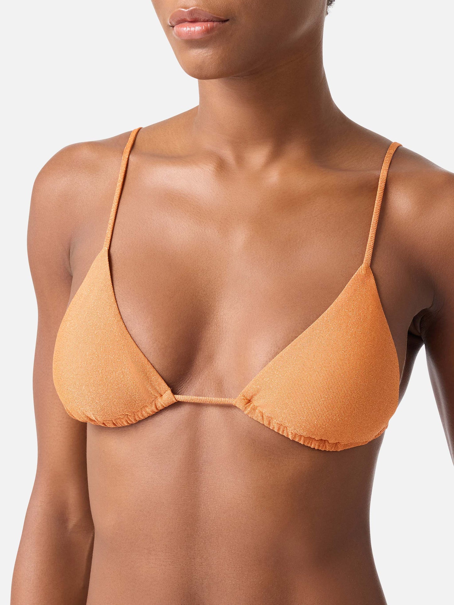 Bikini triangle Janet Virgo orange en lurex 