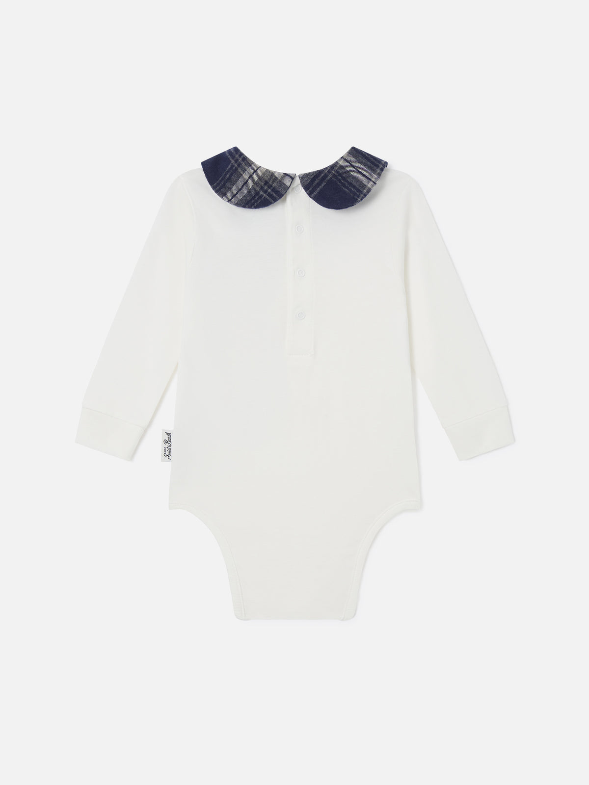 Body Jacques bianco in cotone organico con ricamo Se Potessi Parlare