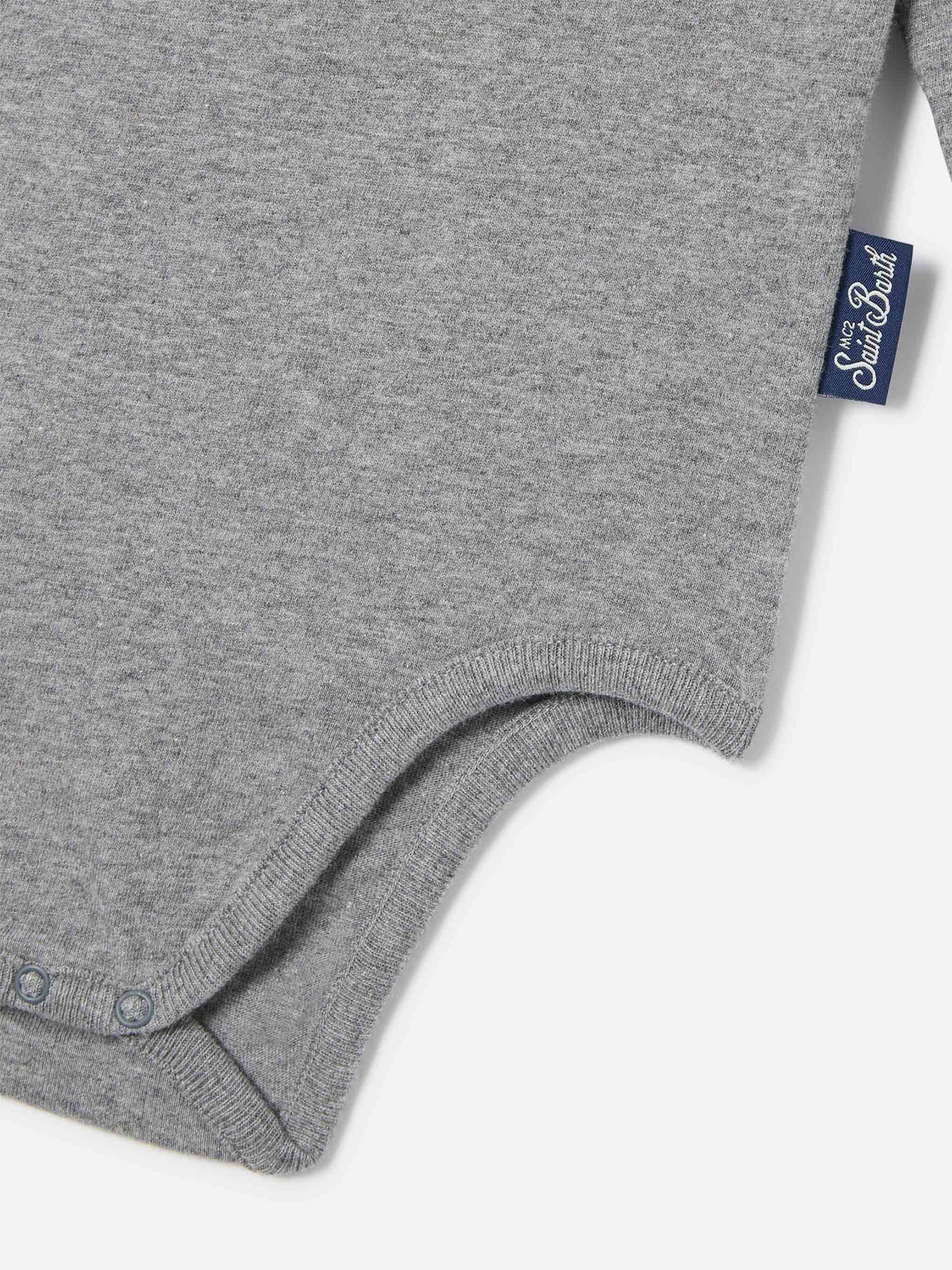 Grey Jacques organic cotton body with Tutto Il Papà embroidery