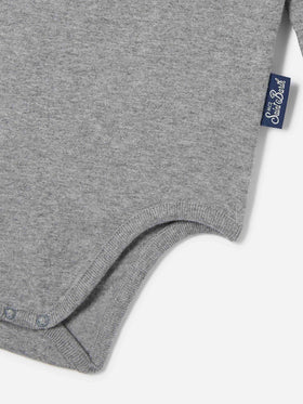 Grey Jacques organic cotton body with Tutto Il Papà embroidery