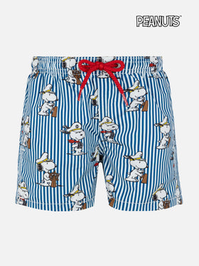 Mittellange Badeshorts aus Jeans mit Snoopy-Print | SNOOPY PEANUTS® SPECIAL EDITION
