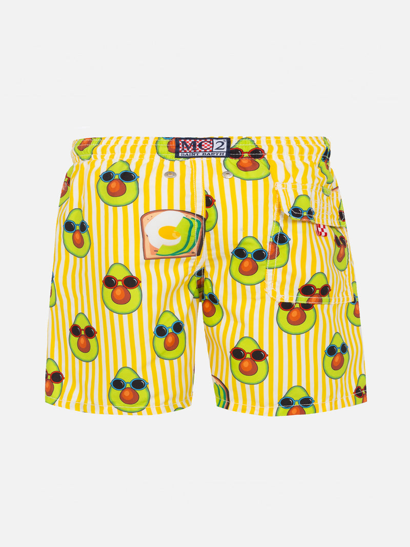 Badeshorts für Jungen mit Avocado-Print