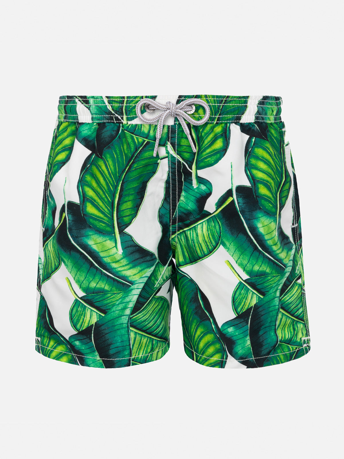 Badeshorts für Jungen mit Bananenblätter-Print