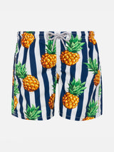 Pineapple print boy swim shorts