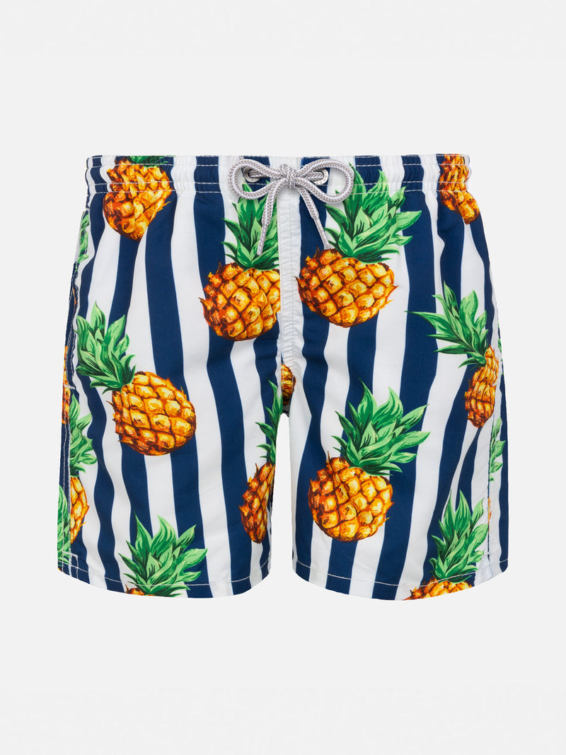 Pineapple print boy swim shorts