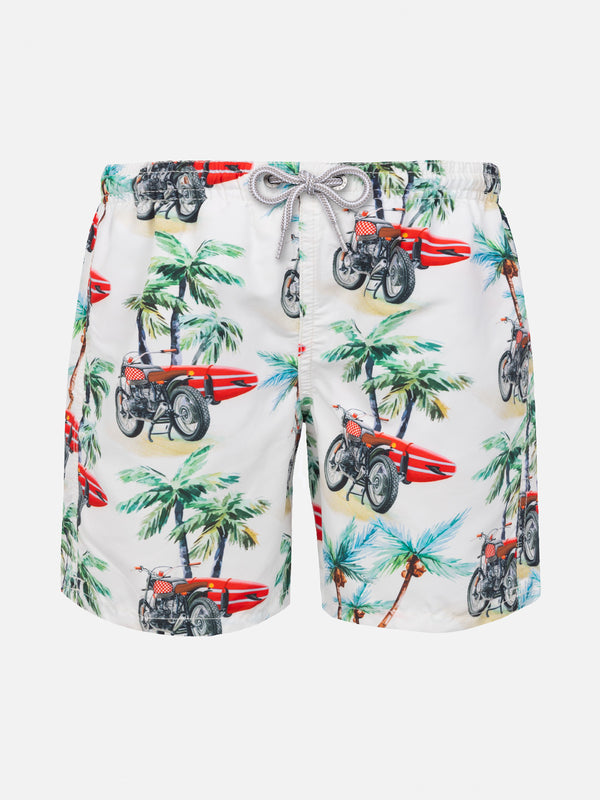 Badeshorts für Jungen mit Surfer-Print von Saint Barth