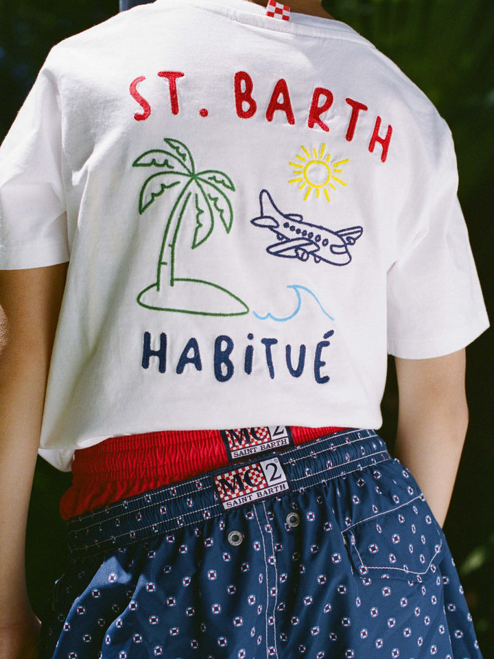 Short de bain Jean Lighting avec imprimé all-over Mini Life Saver 