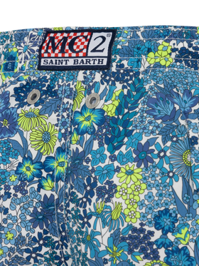 Badeshorts aus leichtem Stoff von Jean Lighting mit Margaret Annie-Print | HERGESTELLT AUS LIBERY-STOFF
