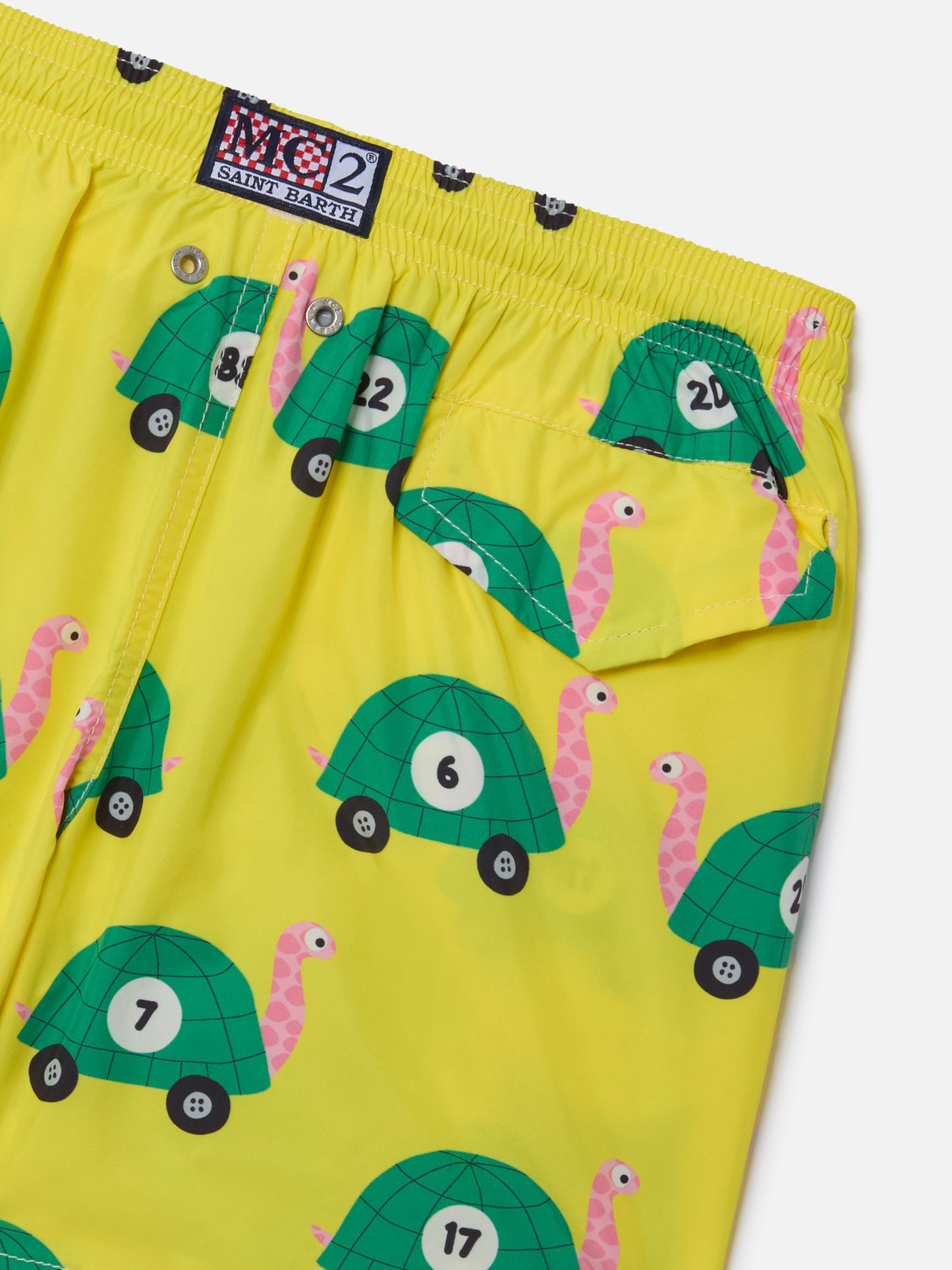 Short de bain garçon en tissu léger Jean Lighting avec imprimé tortues 