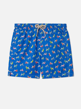 Short de bain garçon en tissu léger Jean Lighting avec imprimé chiens 