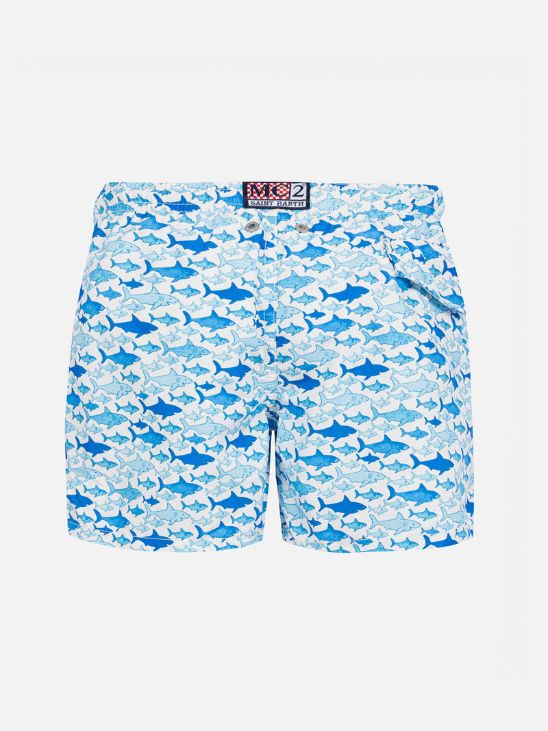 Badeshorts für Jungen mit Hai-Print