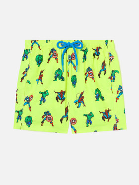 Bañador corto Jean Lighting con estampado integral Marvel Superhero | Special Edition 