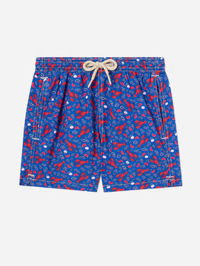Bañador corto Jean Lighting con estampado integral de langostas 