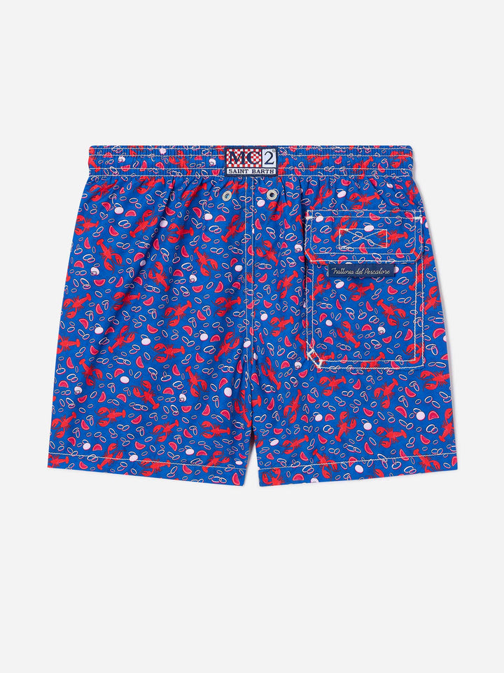 Badeshorts Jean Lighting mit All-over-Hummer-Print 