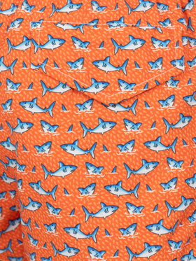 Jean Lighting lightweight fabric swim shorts with shark print