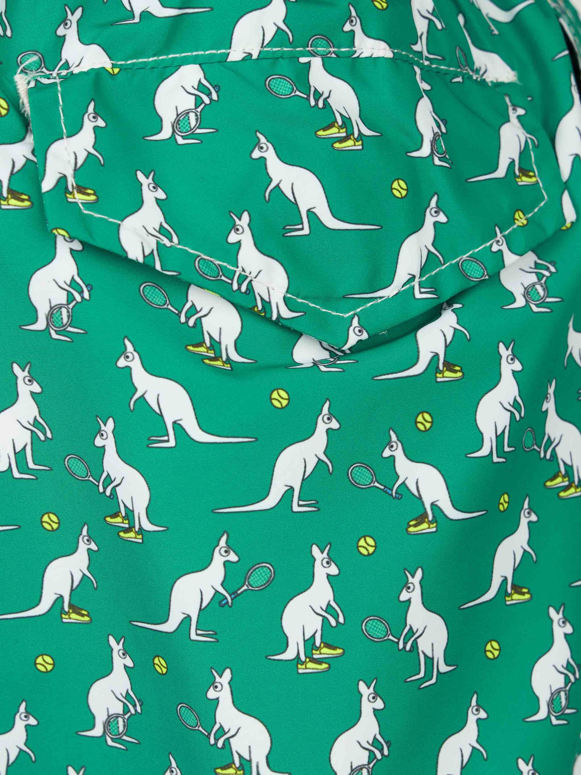 Boy lightweight fabric swim-shorts Jean Lighting with Australian brand logo print | AUSTRALIAN BRAND SPECIAL EDITION - MC2 Saint Barth