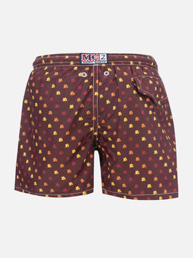 Lightweight fabric swimshorts Jean with Roma print | AS ROMA SPECIAL EDITION