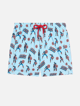 Jean Lighting swim shorts with Captain America all-over print | Special Edition