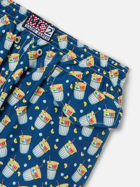 Costume mare in tessuto leggero con stampa Estathè | EDIZIONE SPECIALE ESTATHE'