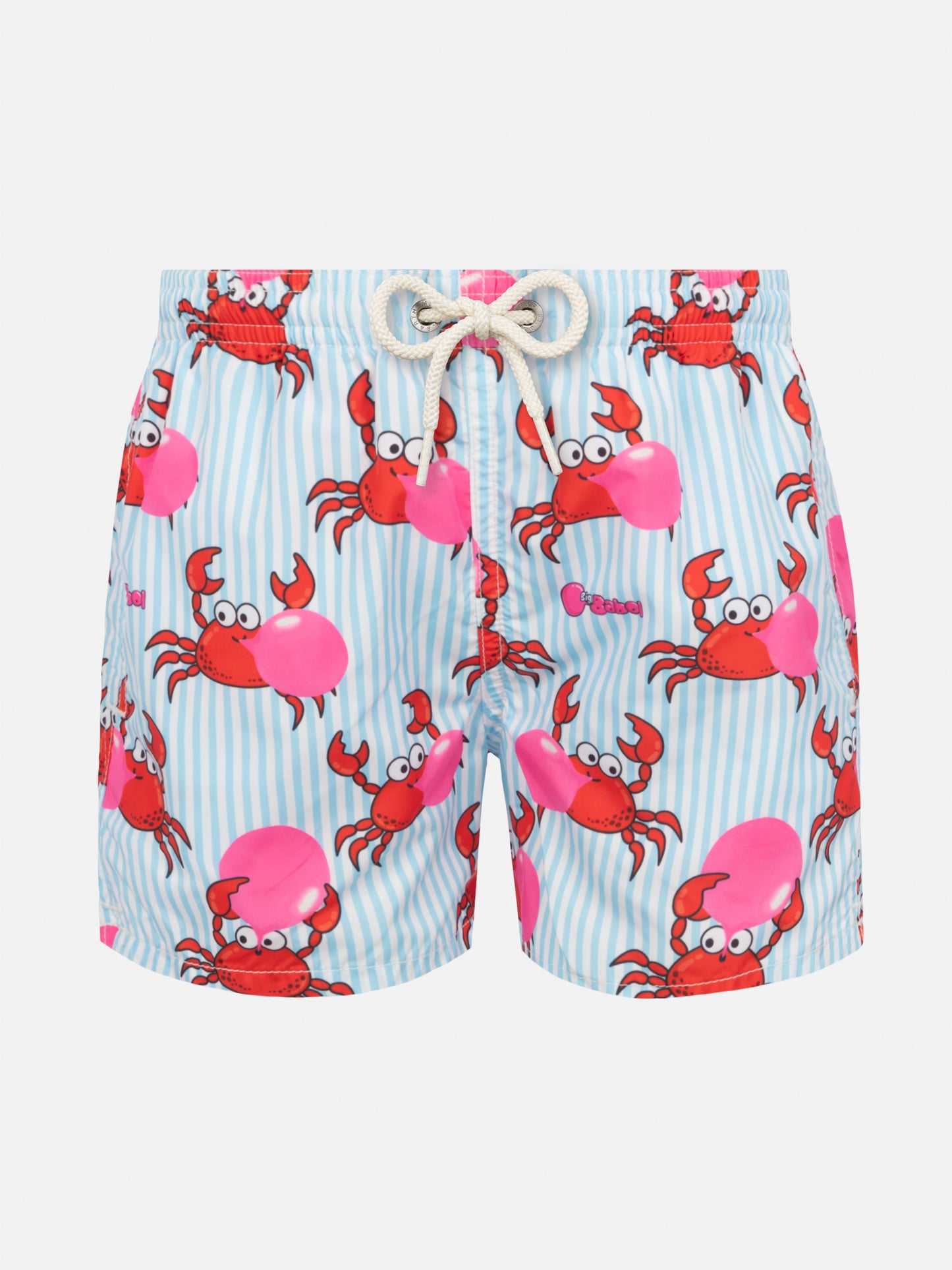 Badeshorts aus leichtem Stoff von Jean Lighting mit Big Babol-Krabben-Print|BIG BABOL SPECIAL EDITION