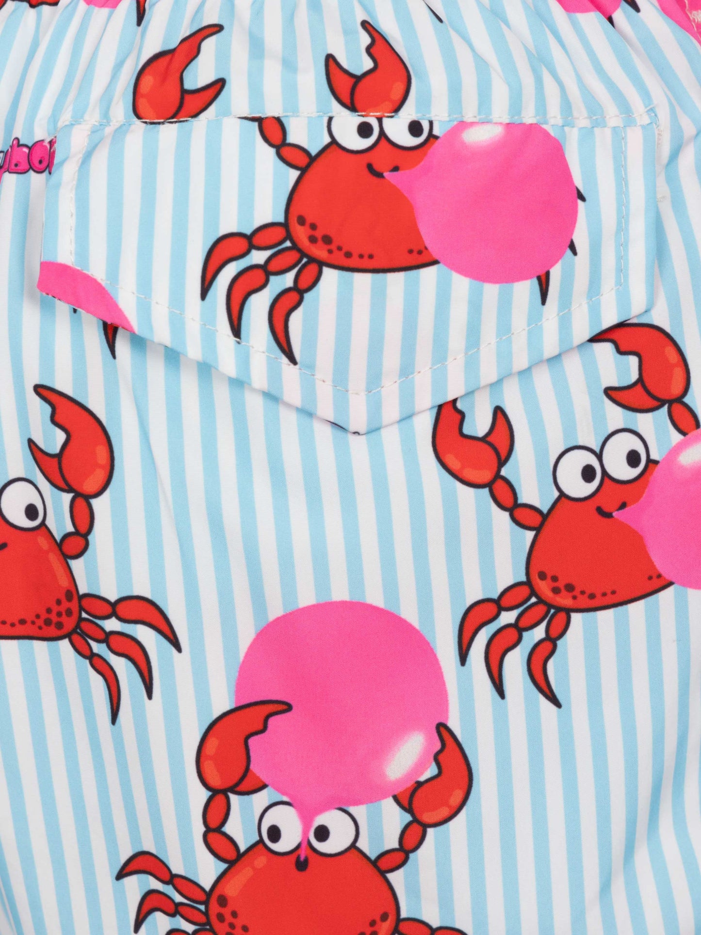 Badeshorts aus leichtem Stoff von Jean Lighting mit Big Babol-Krabben-Print|BIG BABOL SPECIAL EDITION