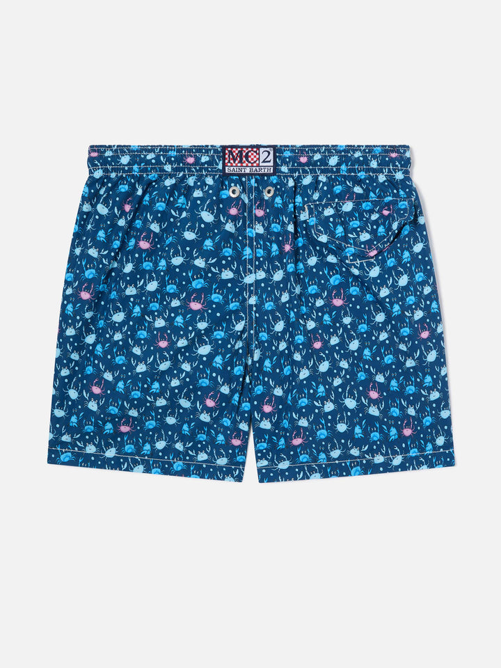 Costume da bagno da bambino con stampa granchi multicolore