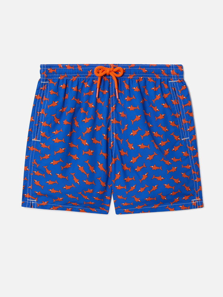 Costume da bagno da bambino con stampa squali