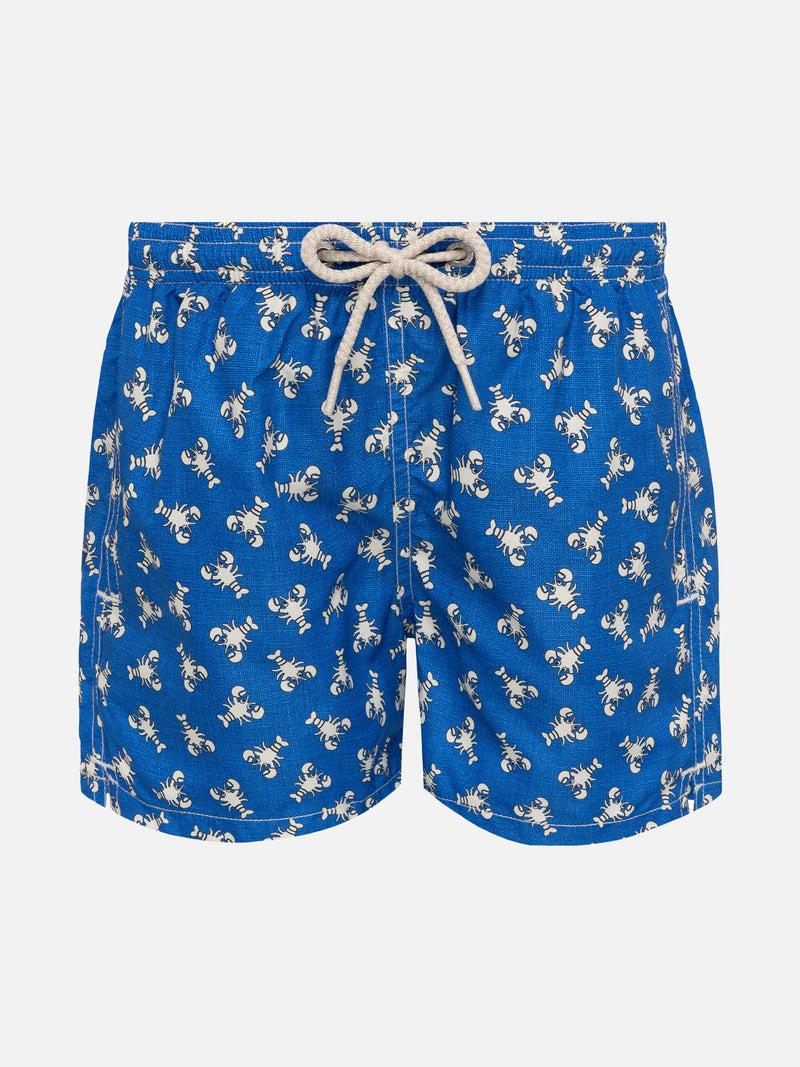 Jean Lighting lightweight fabric swim shorts with lobster print