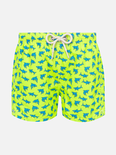 Jean Lighting lightweight fabric swim shorts with shark print - MC2 Saint Barth