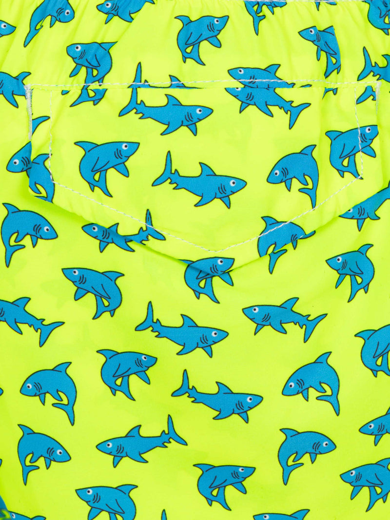 Jean Lighting lightweight fabric swim shorts with shark print