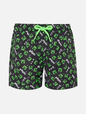 Jean Lighting lightweight fabric swim shorts with Minecraft print|MINECRAFT SPECIAL EDITION