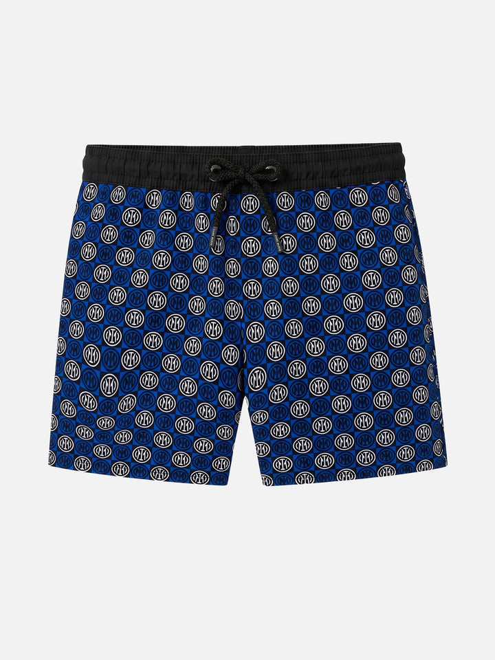 Jean Lighting lightweight fabric swim shorts with Inter logo print|INTER FC SPECIAL EDITION