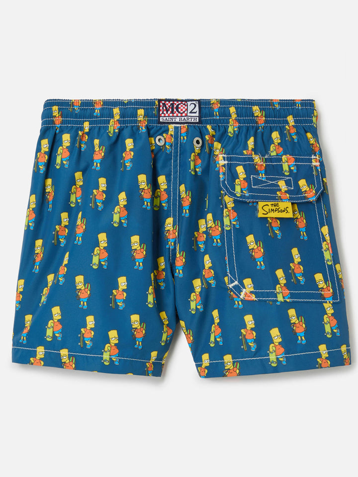Badehose für Jungen aus leichtem Stoff mit Skater-Bart-Print | THE SIMPSONS SPECIAL EDITION 
