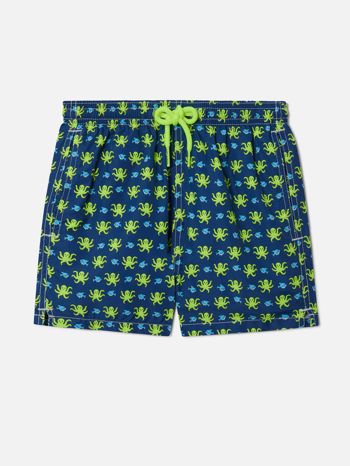 Costume da bagno da bambino con stampa polipi