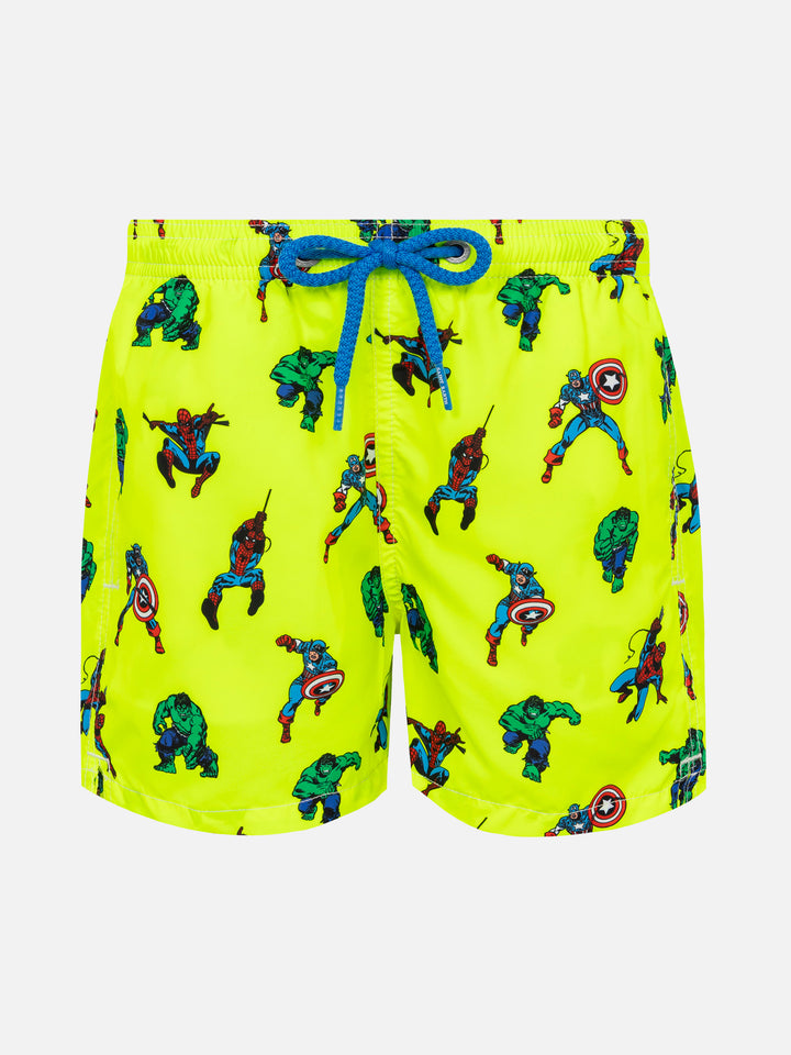 Badeshorts aus leichtem Stoff von Jean Lighting mit Superhelden-Aufdruck | MARVEL SPECIAL EDITION