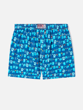 Jean Lighting swim shorts with SSC Napoli Balconi all-over print | SSC NAPOLI SPECIAL EDITION