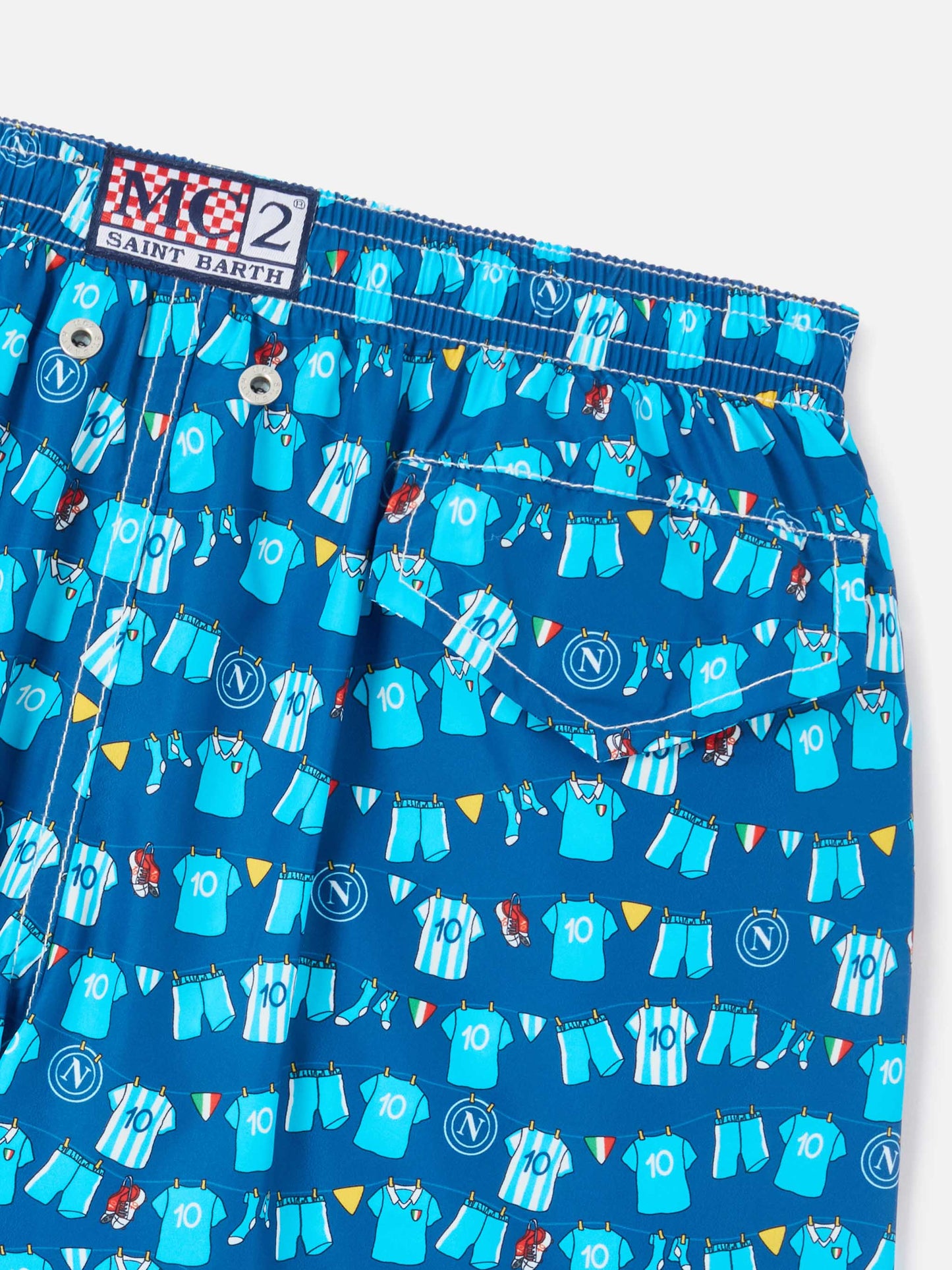 Jean Lighting swim shorts with SSC Napoli Balconi all-over print | SSC NAPOLI SPECIAL EDITION