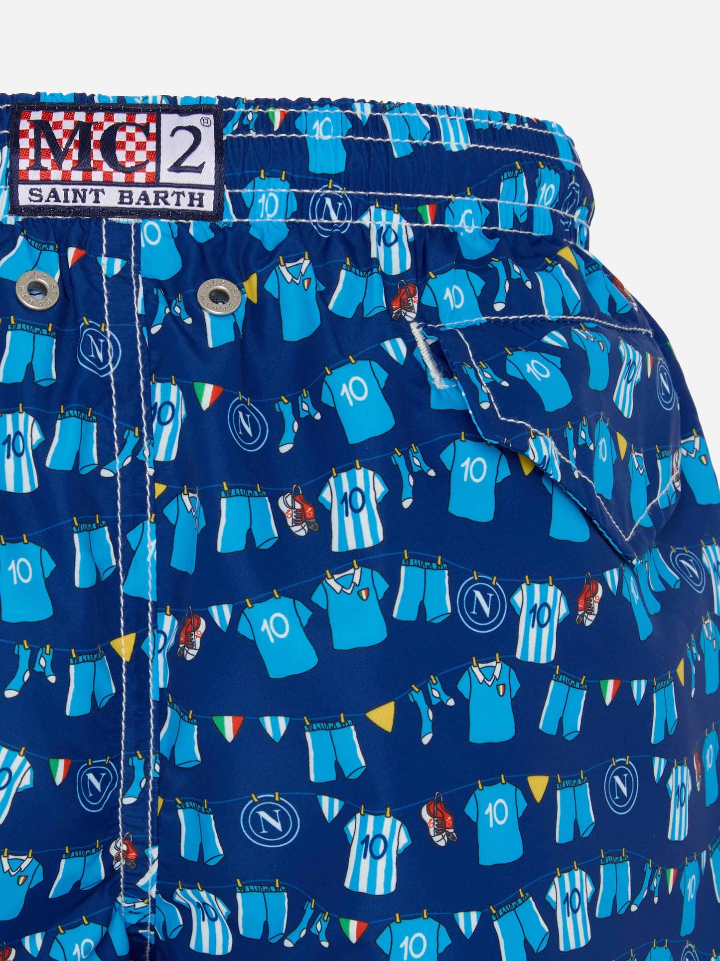Badeshorts Jean Lighting mit SSC Napoli Balconi Allover-Print | SSC NAPOLI SPECIAL EDITION 