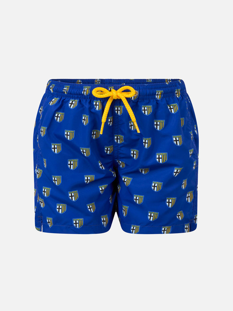 Badeshorts aus leichtem Stoff für Jungen mit Parma-Print | PARMA CALCIO SPECIAL EDITION