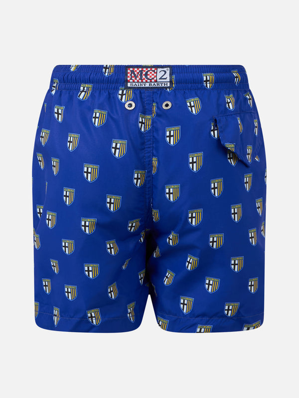 Boy lightweight fabric swimshorts with Parma print | PARMA CALCIO SPECIAL EDITION