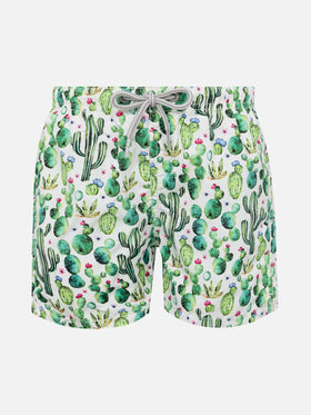 Costume da bagno Jean Lighting in tessuto leggero con stampa cactus