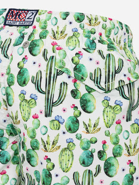 Costume da bagno Jean Lighting in tessuto leggero con stampa cactus