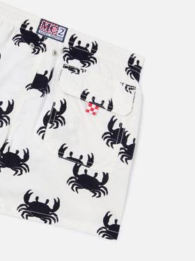 Short de bain pour garçon avec crabes en velours 