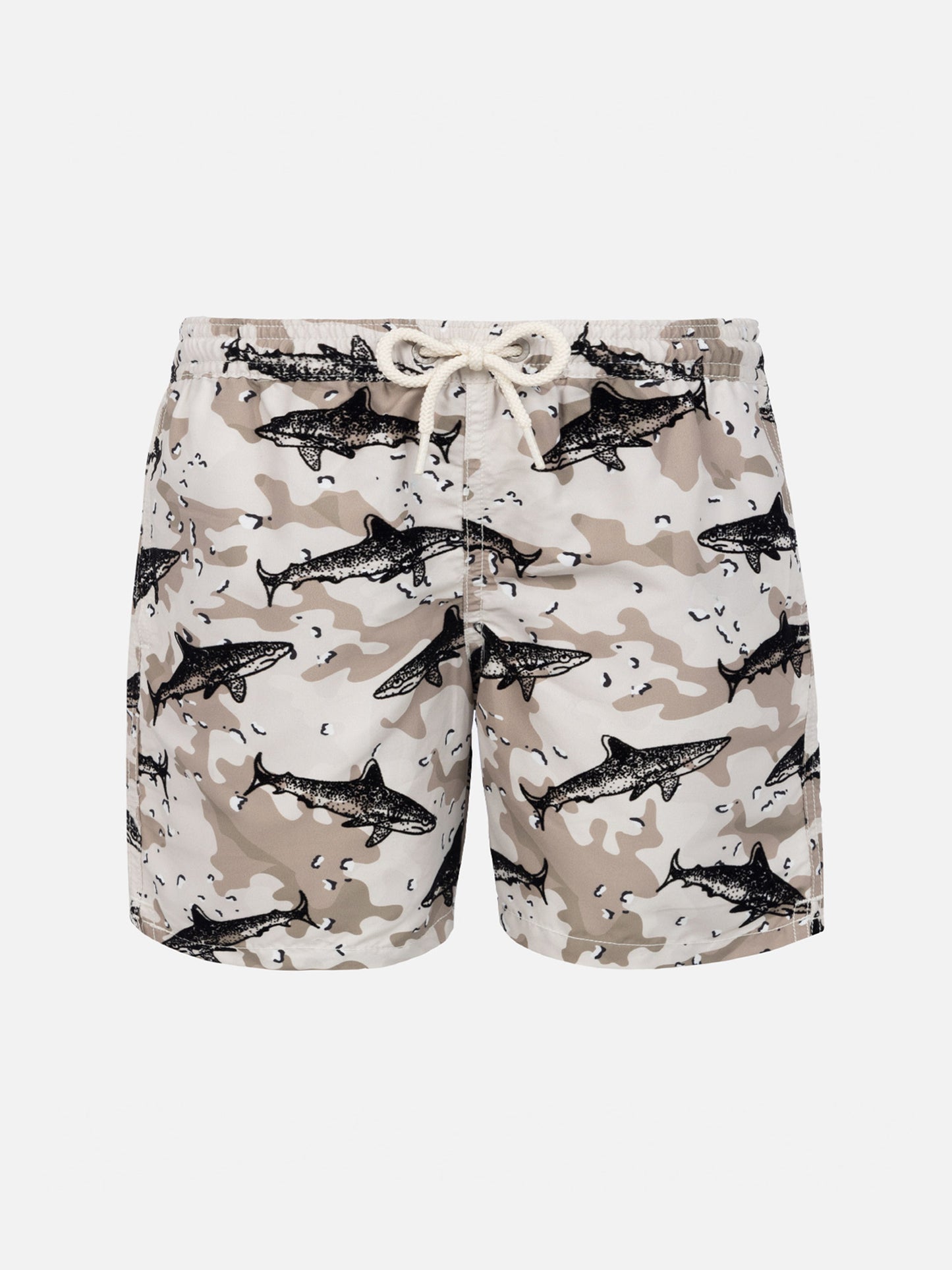 Boy flock fabric with shark print - MC2 Saint Barth