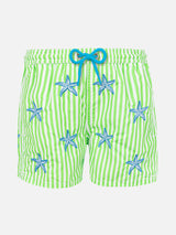 Boy classic swim shorts with starfish embroidery