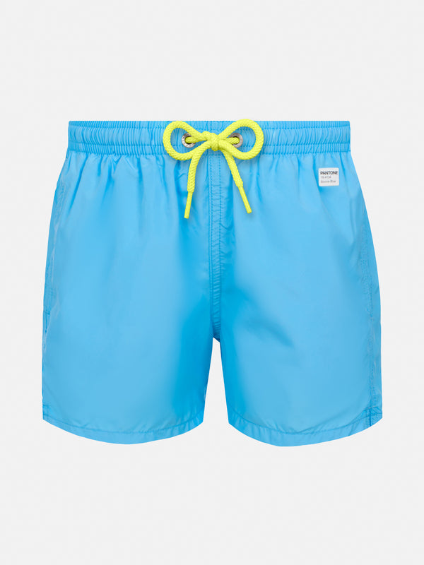 Jean Lighting Pantone lightweight aqua blue swim shorts  | PANTONE® SPECIAL EDITION