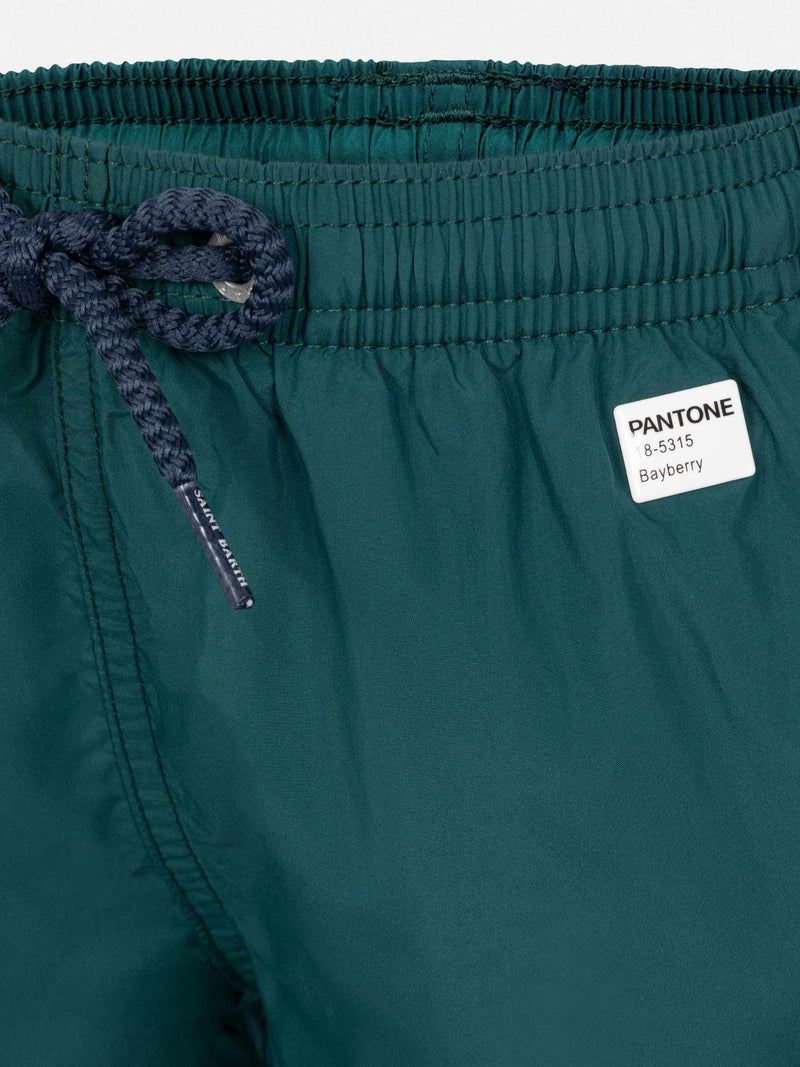 Jean Lighting Pantone lightweight British green swim shorts  | PANTONE® SPECIAL EDITION