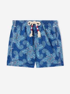 Bañador shorts para niño con estampado paisley 