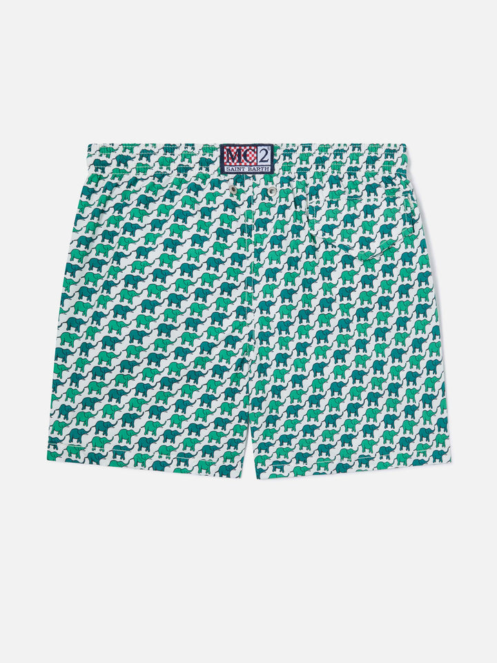 Short de bain garçon à imprimé éléphant 